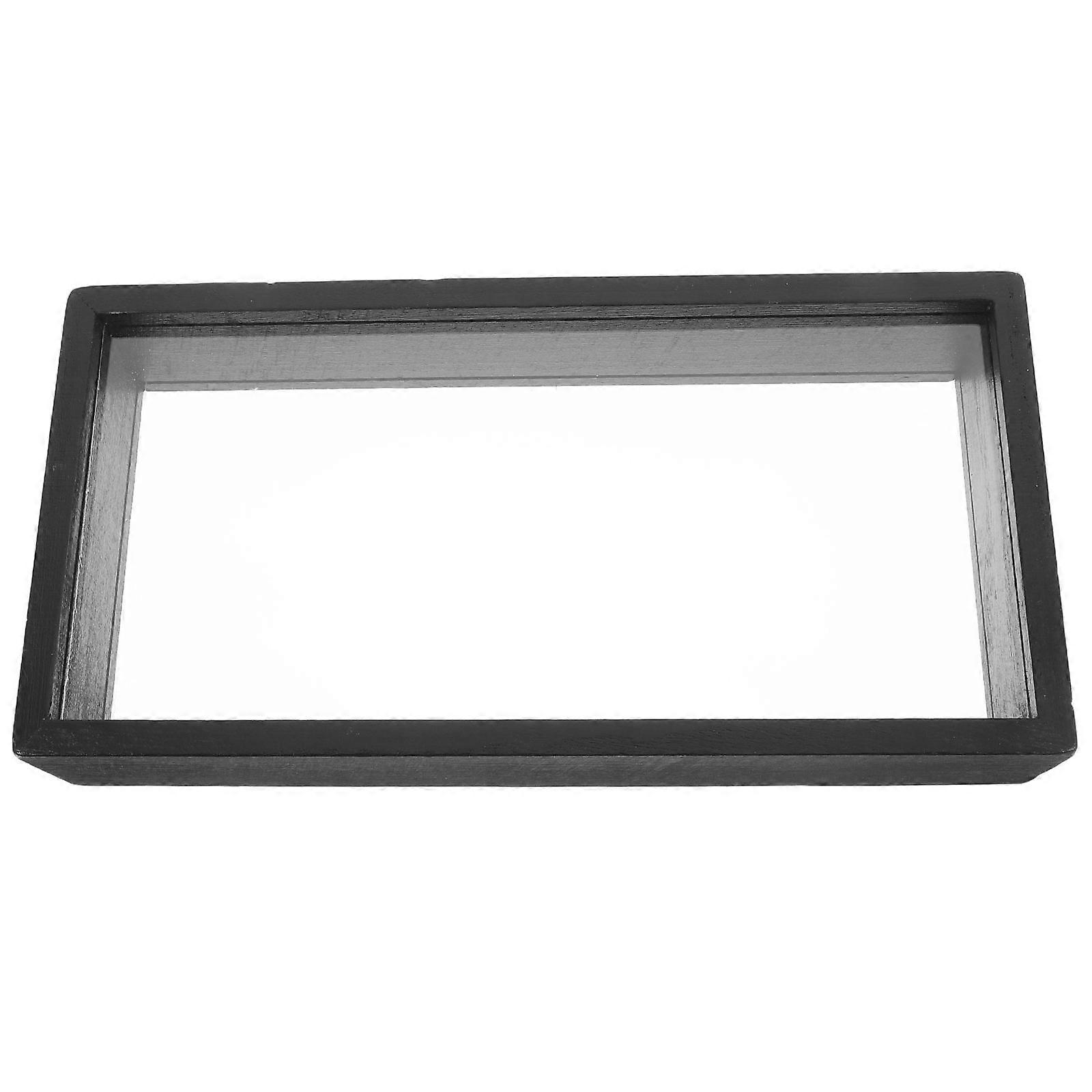 Case Shadow Frame 4Pcs For DIY Specimen Box Kids Artwork Home Decor Black Color Rectangular Shape Artistic Decoration