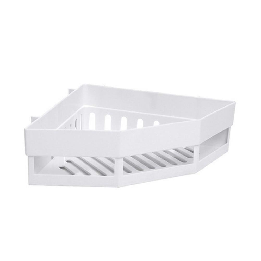 White Corner Shelf Bathroom Storage Rack for Wall Mount 3Pcs Triangle Rack