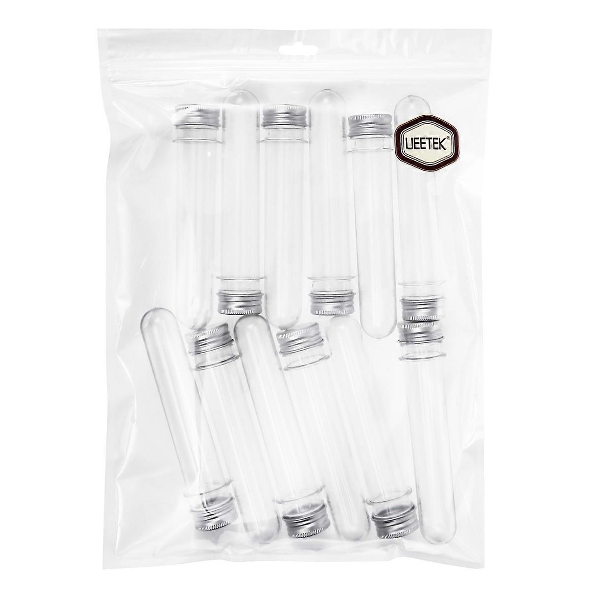 Test Tubes Plastic with Lids for Holding 12Pcs Transparent Storage Tubes