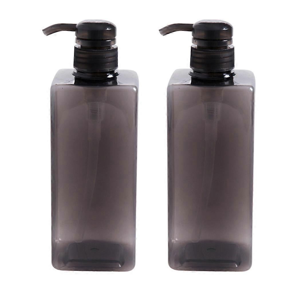 Empty Shampoo Container Pump Bottles for Storage 4Pcs Black Plastic