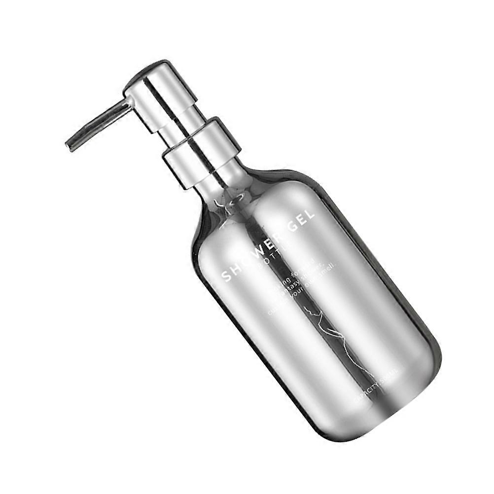 Shampoo Dispenser Empty Bottle for Storage 2Pcs Silver Lotion Dispensing