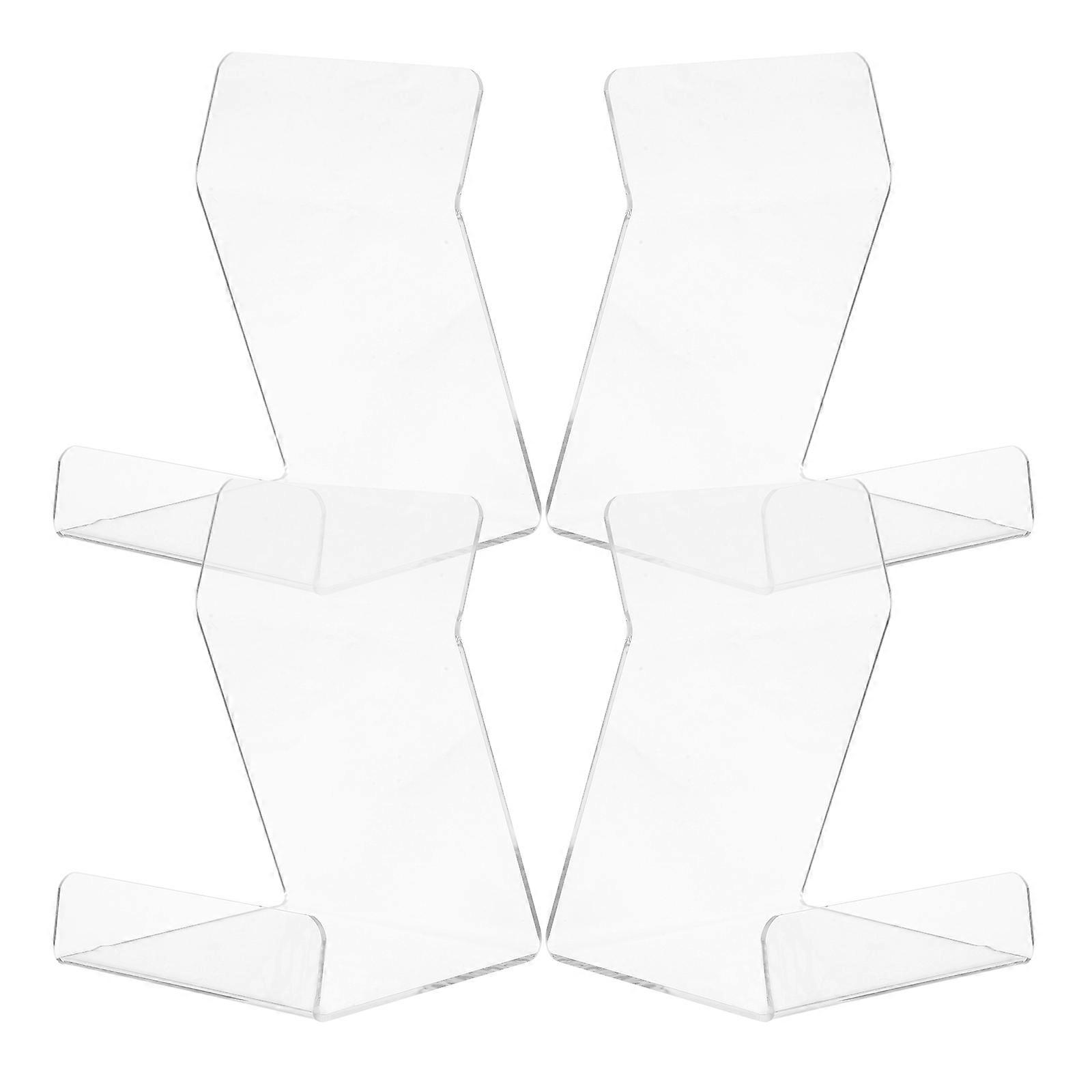 Transparent Acrylic Book Stand for Display 16Pcs Stylish Record Display Stand