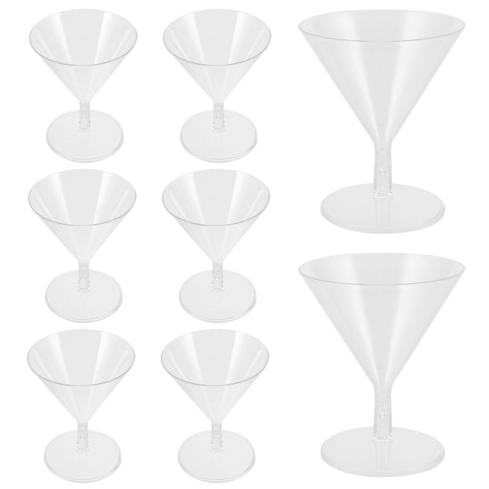 Plastic Transparent Whiskey Glasses for Cocktail Cup 8Pcs Cups