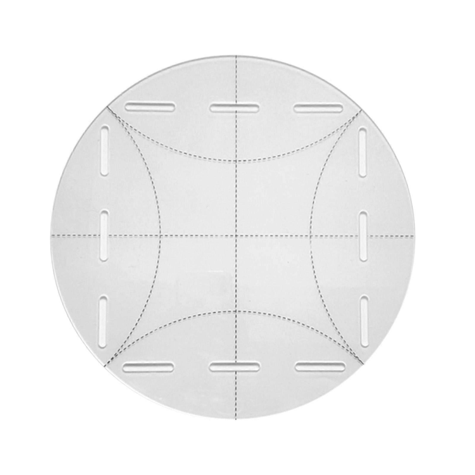 Transparent Acrylic Round Template Cutting Multifunctional Curve Quilting Ruler L