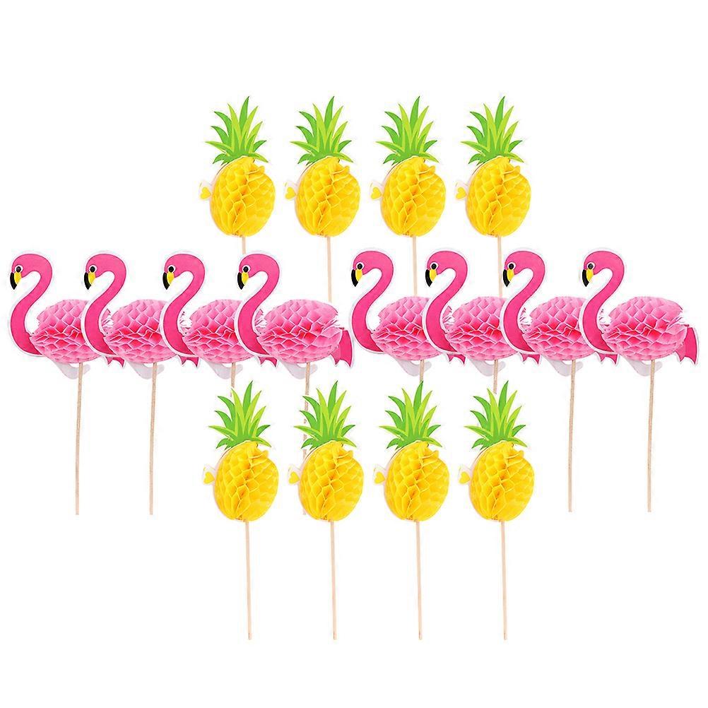 Creative Cake Toppers Flamingo Shaped Decorations for Baking 50Pcs