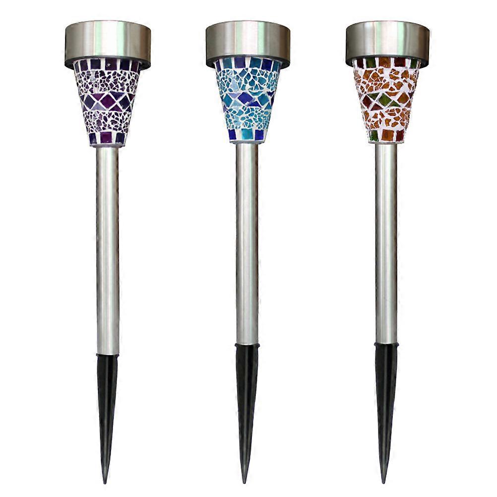 Solar Panel Lights Mosaic Garden Light for Outdoor Yard 6Pcs Set