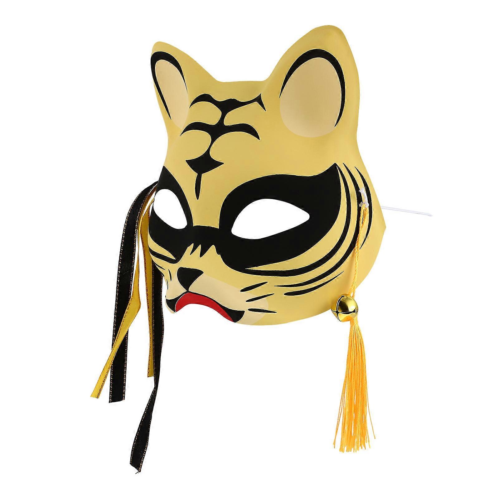 Half Face Tiger Mask Glowing Mask for Party Performance 3Pcs Unisex