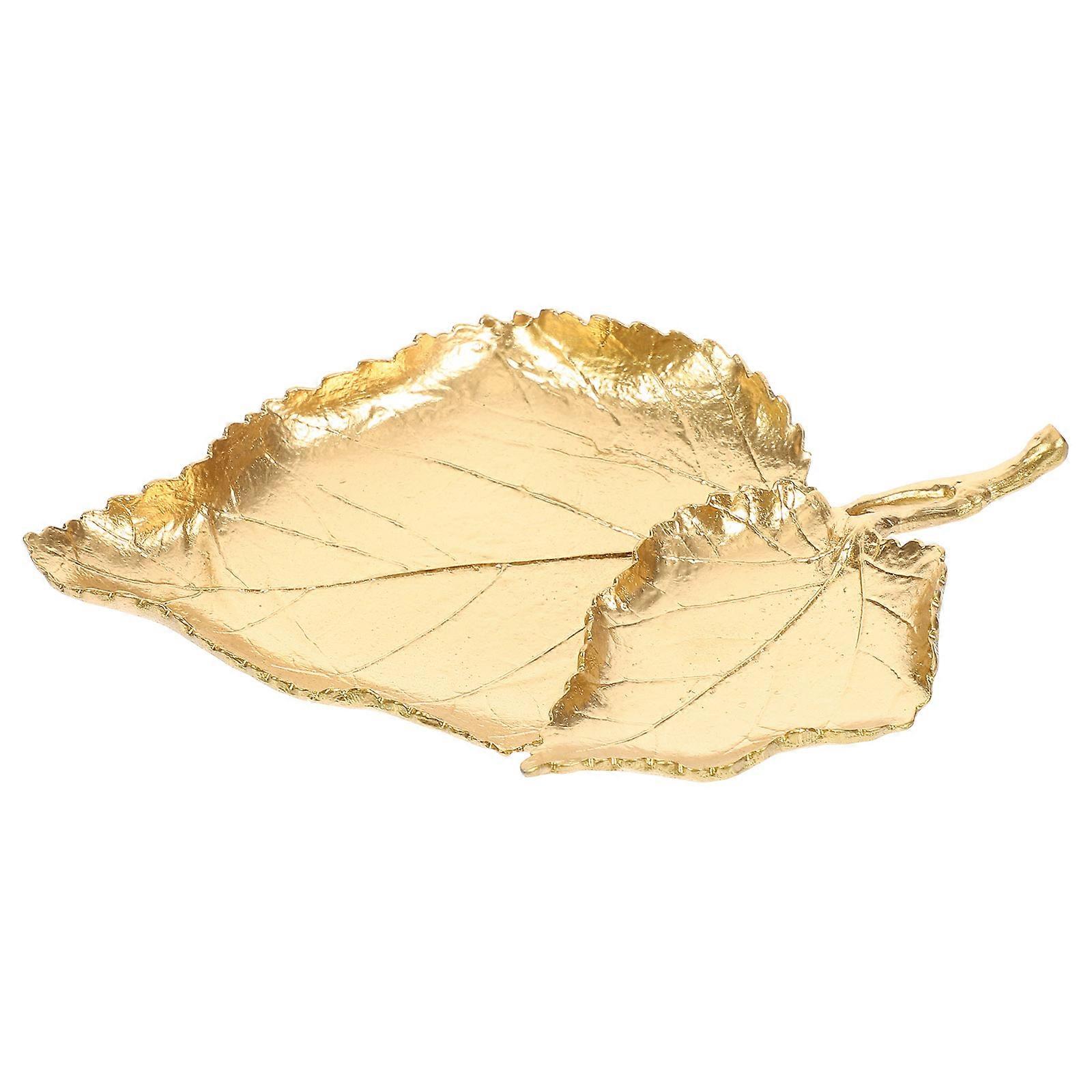 Jewelry Tray Leaf Shaped Double Layer Holder for 5Pcs Necklace Storage