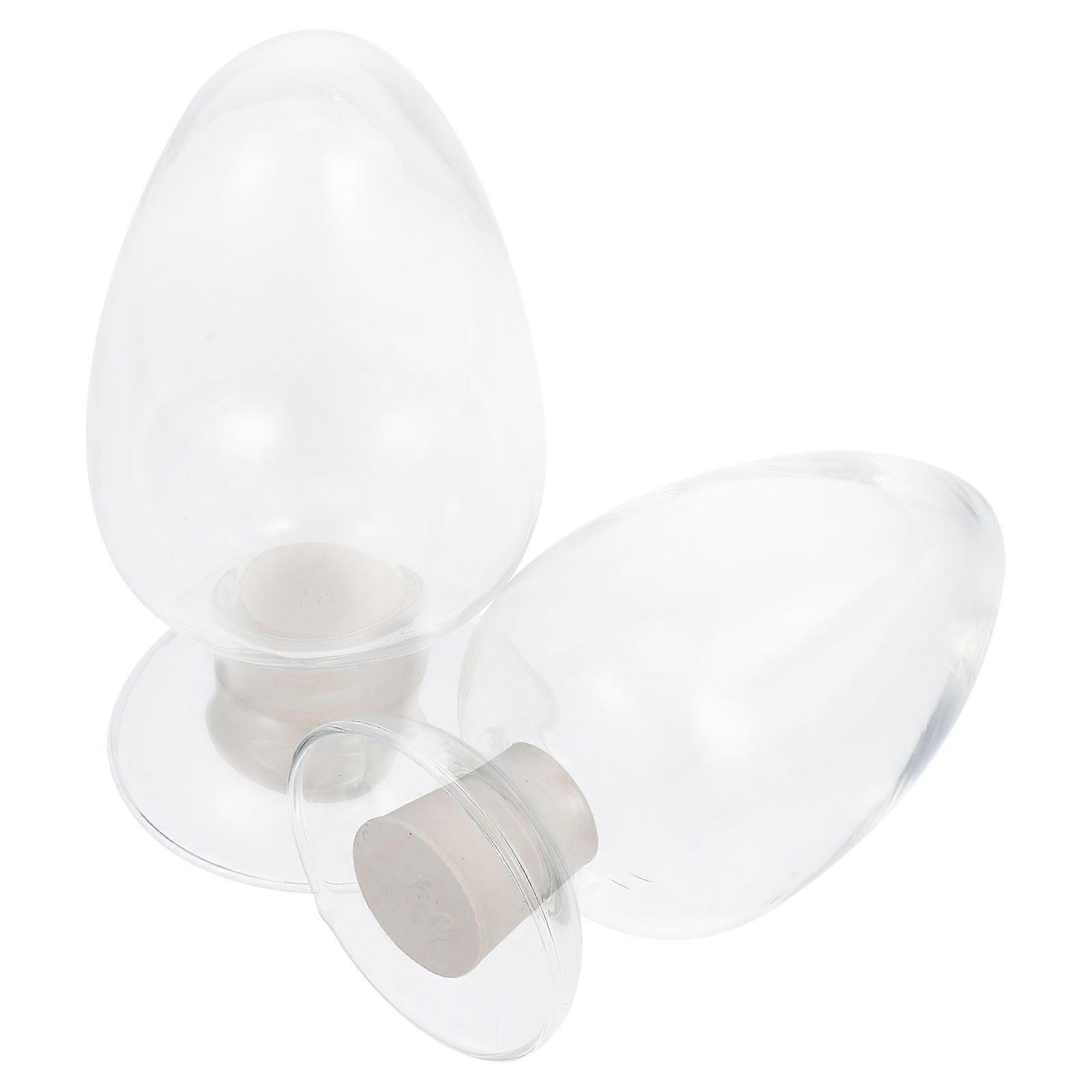 Glass Bottles with Lid for Storage 6Pcs Transparent Match Holders