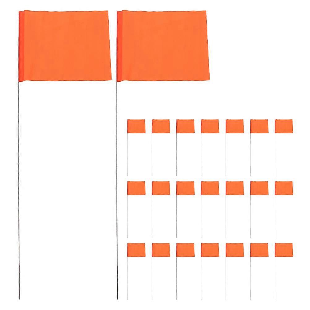 Marker Flags for Yard Marking 125Pcs Orange Lawn Flags with Steel Wire