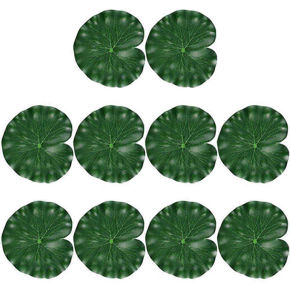 Simulation Lotus-Leaves Floating Lotus Leaves for Decor 50Pcs Green