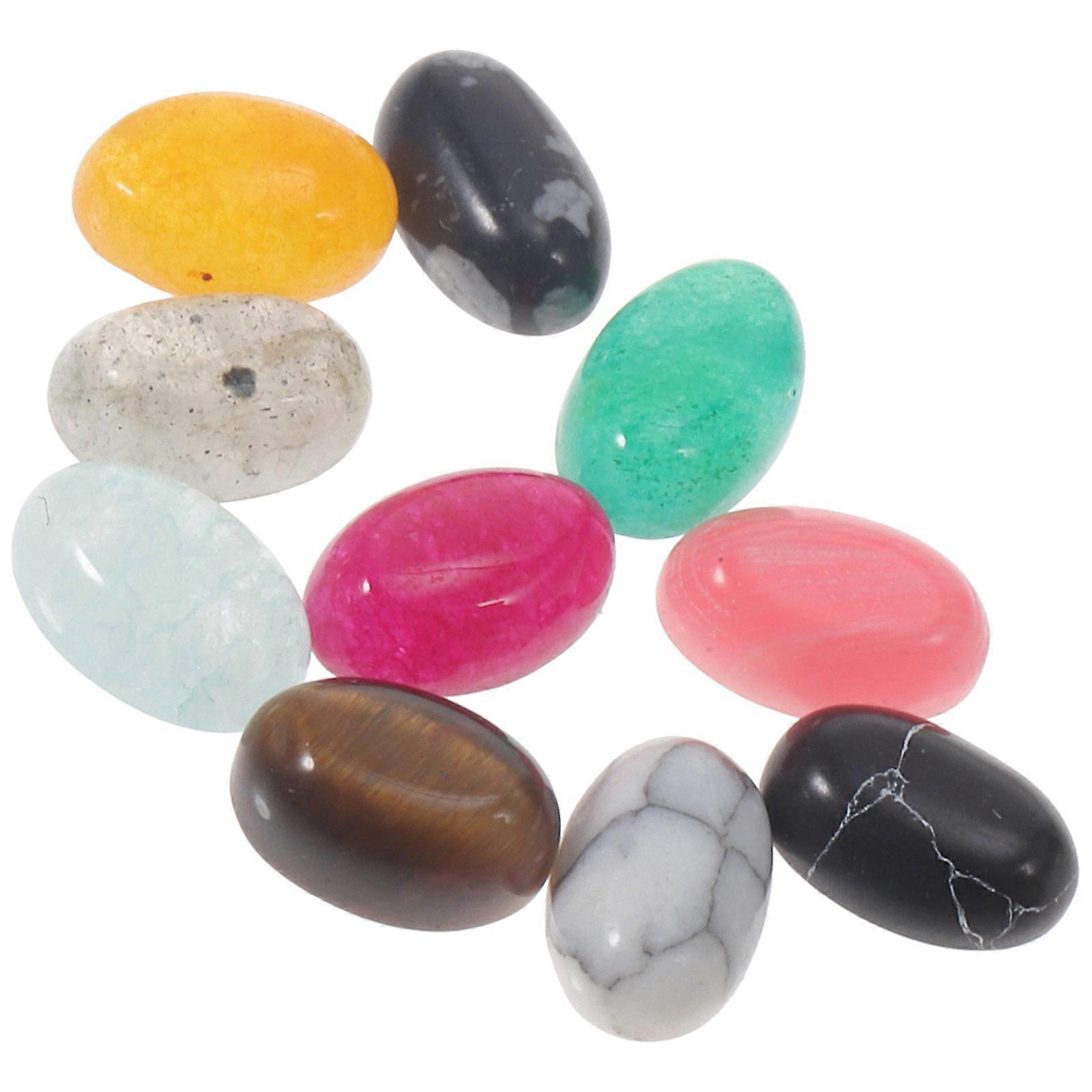Flat Base Cabochons Beads for DIY Jewelry Making 40 Pieces Set