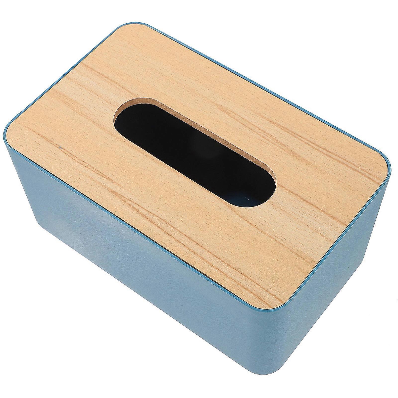 Household Tissue Box Storage Container 2Pcs in Black for Bathroom Use