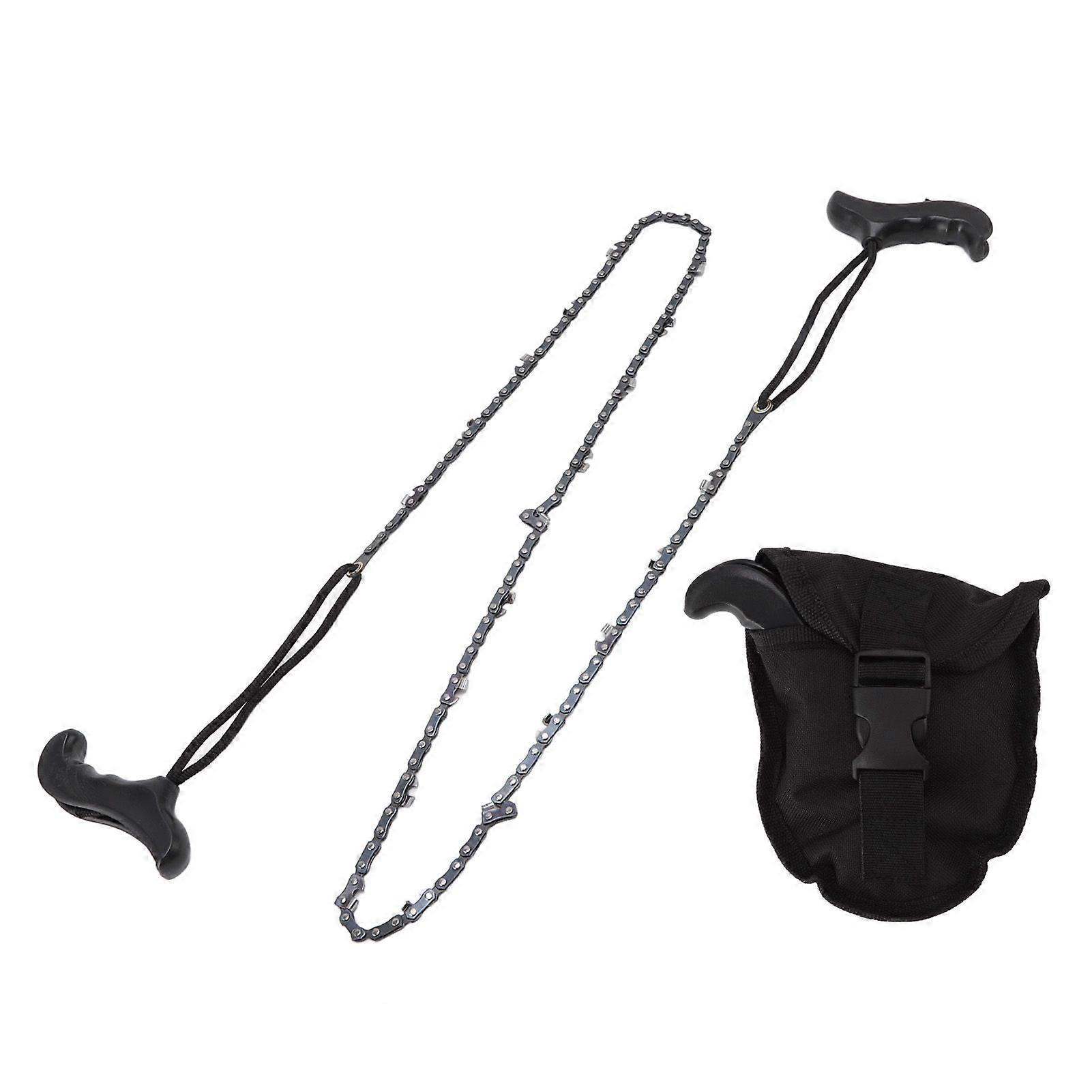 48in Hand Chain Saw Pocket Folding Survival Chain Saw Camping Logging Garden Pruning Tools 64 Links 21 Cutter