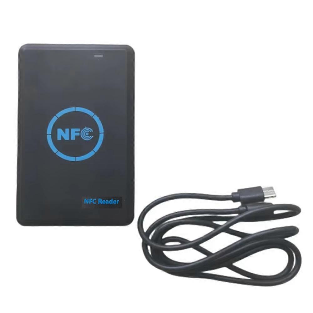 5-Band NFC Smart Chip Reader/Writer+4xUID Keychain 125K 13.56M Copier HID Duplicator Tag Clone ID IC