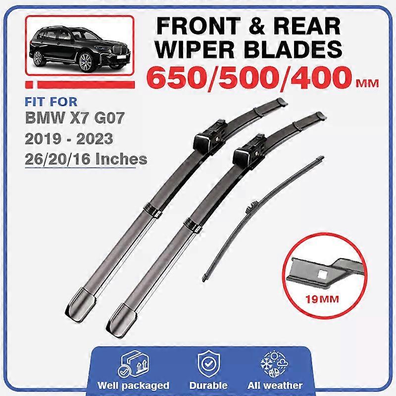 Applies to For BMW X7 G07 2018 2019 2020 2021 2022 2023 M Sport Front ＆ Rear Wiper Blades Windscreen Windshield M50i M60i M50d Accessoires