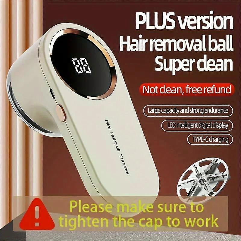 Portable USB Rechargeable Fiber Ball - Easy Cleaning Fabric Shaver and Clothes Trimmer with Power Display - Perfect for Home