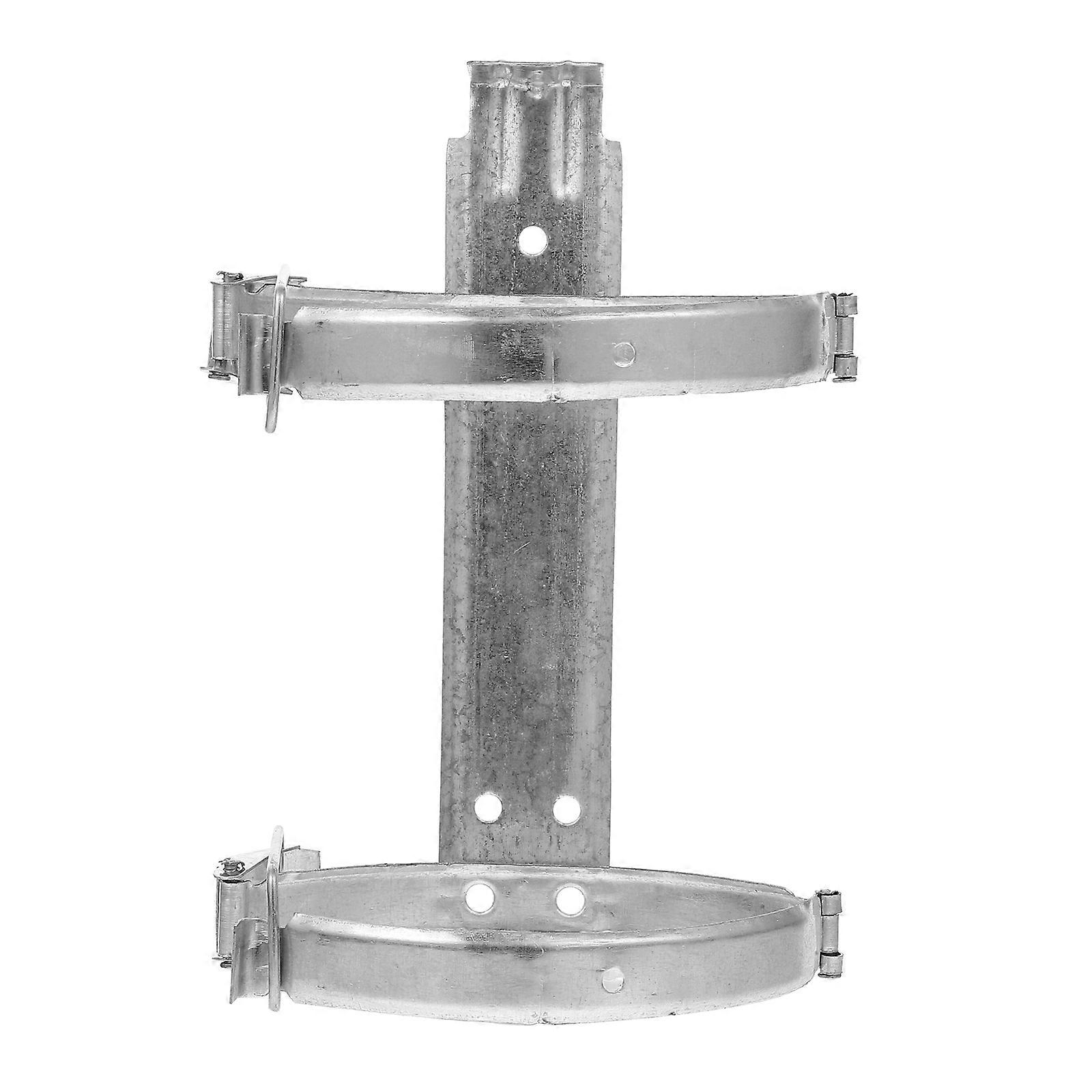 Fire Extinguisher Mount Iron Wall Rack for Home Use 4Pcs Polished Silver