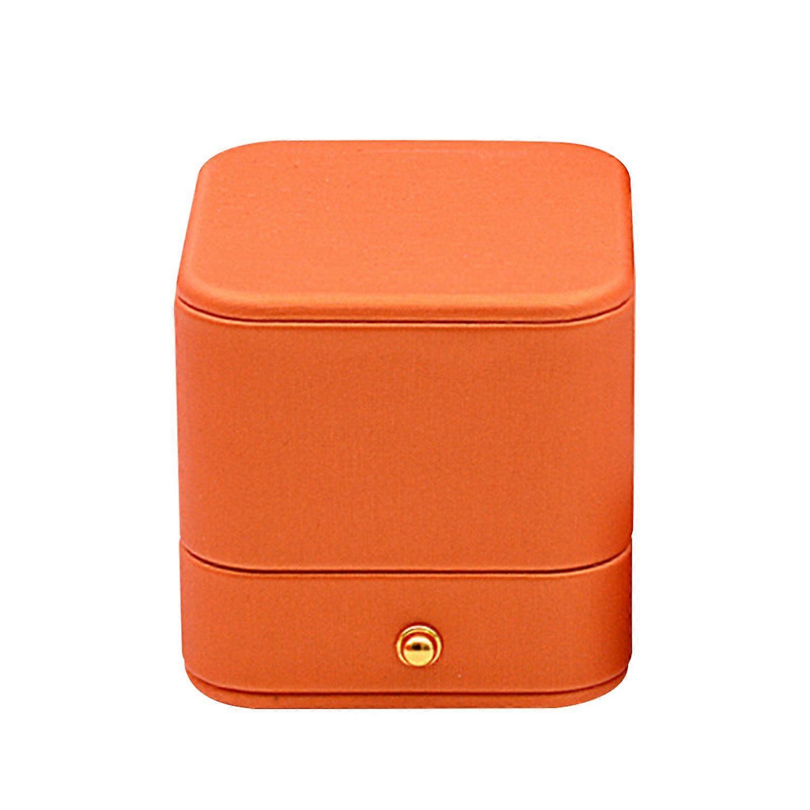 Wedding Ring Box Container Leather Ring Box for Party Engagement Anniversary