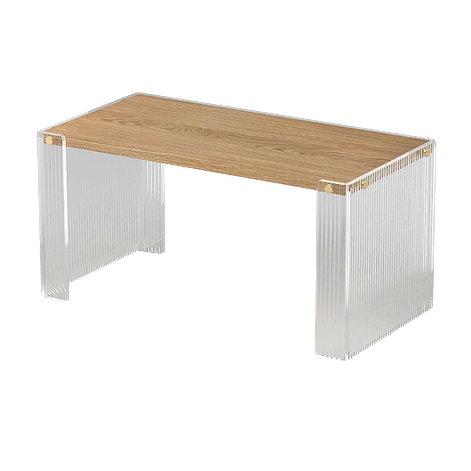 Modern Acrylic Bay Window Tea Table 30x60cm Ripple Design