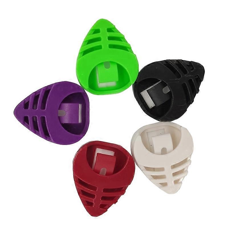 5 PCS Plastic Ukulele Pick Box Little Triangular