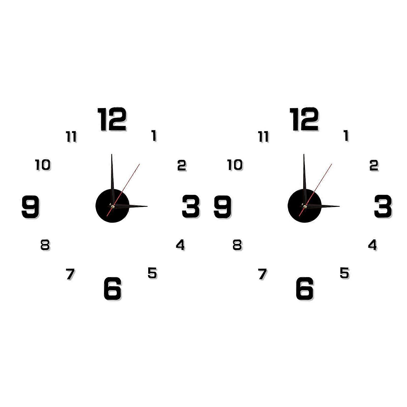 Luminous Arabic Numerals Clock Modern Design Battery Powered Silent Decorative 3D DIY Wall Clock for Living Room