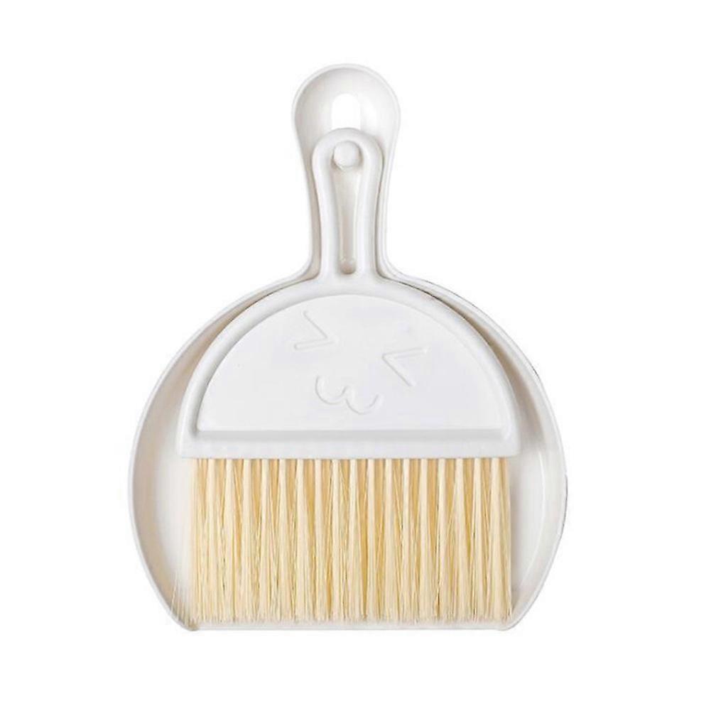 Plastic Dustpan Broom Set White Desktop Sweep Cleaning Home Accessories Tools