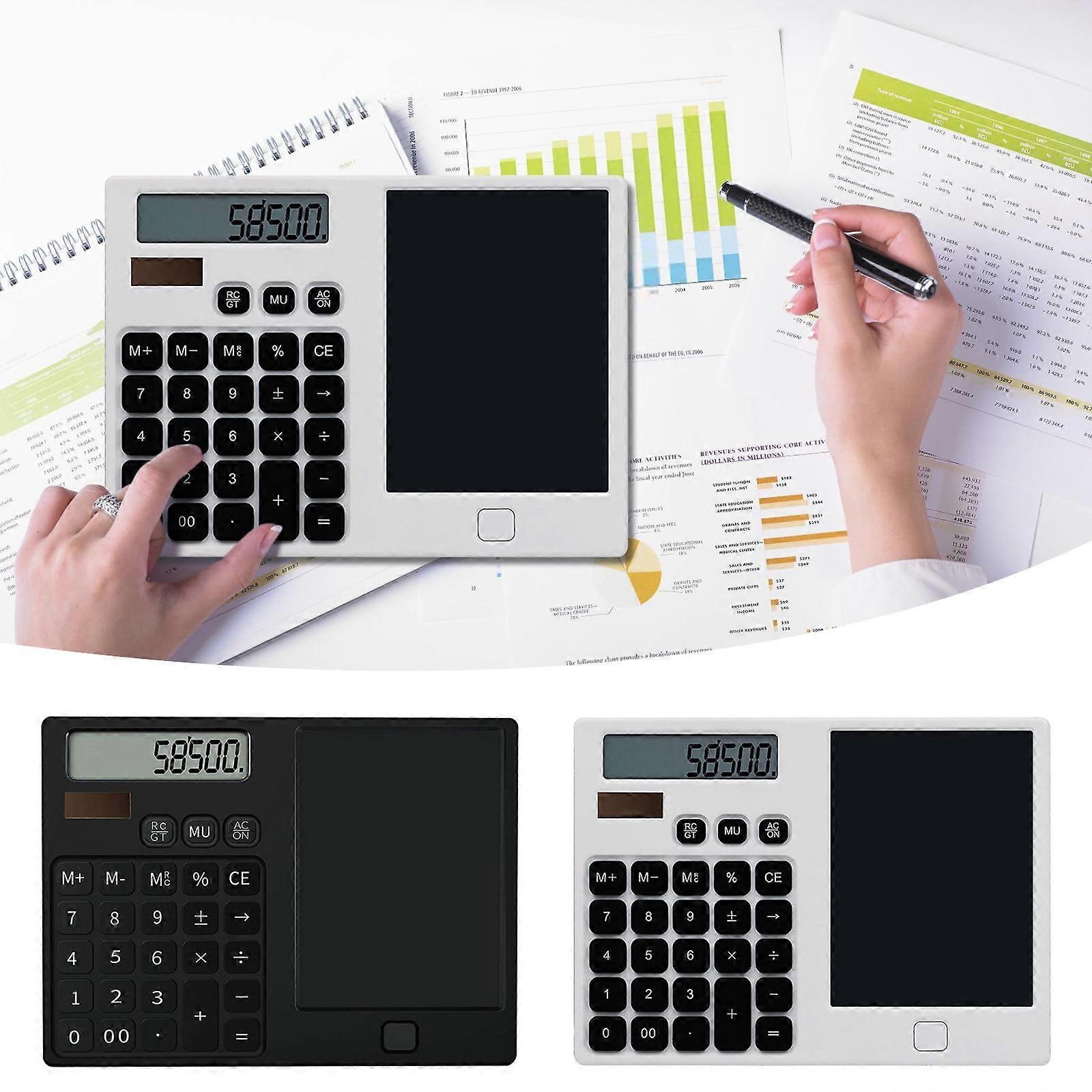 Jacenvly 12-Digit Solar LCD Handwriting Board Calculator, Compatible with Office, Business, Student Use, Easter Decorations Clearance 2024