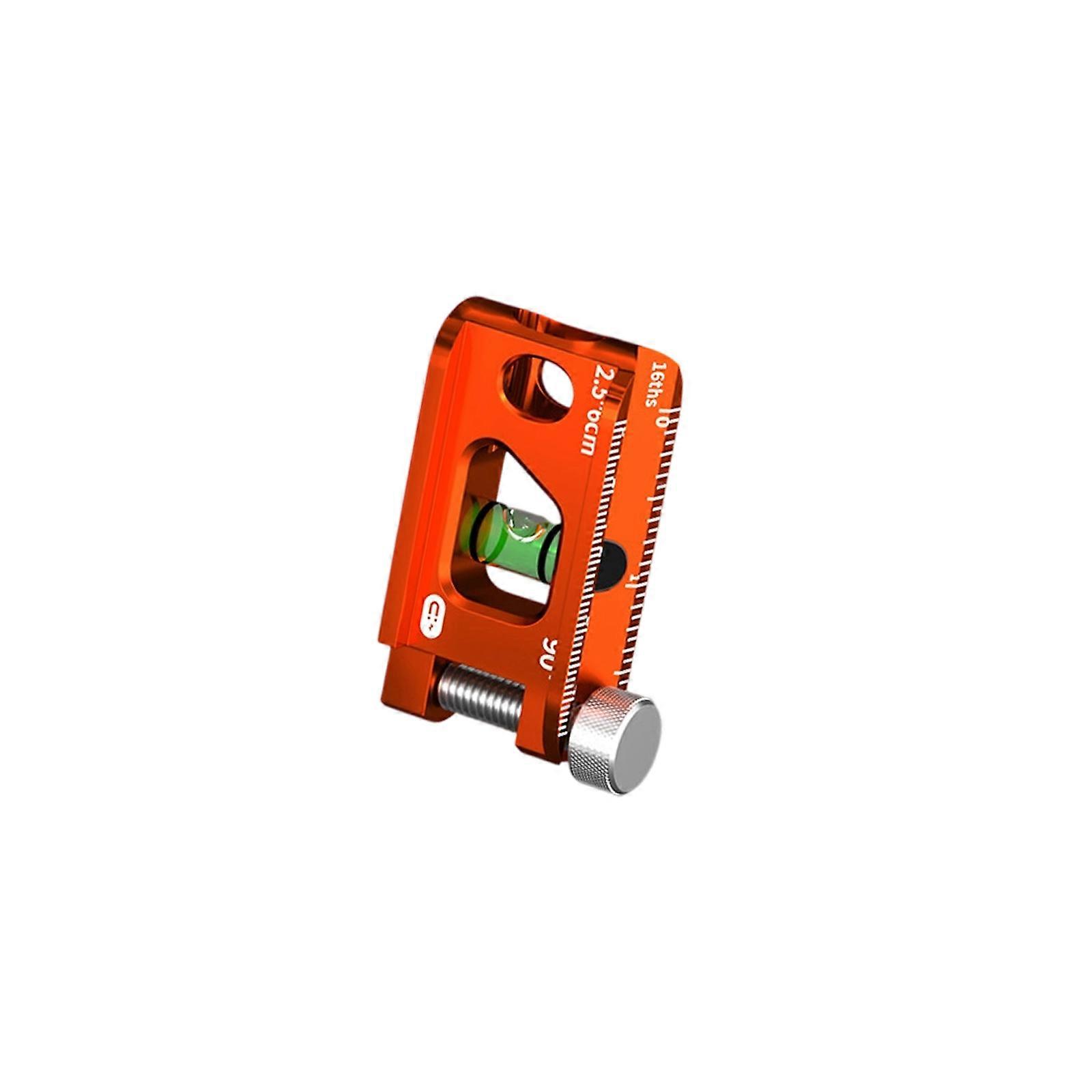 Practical Magnetic Conduits Level 4 Vials V Grooved Design Lightweight Aluminum Alloy Double Measurement Marking  orange color 2.5 inches