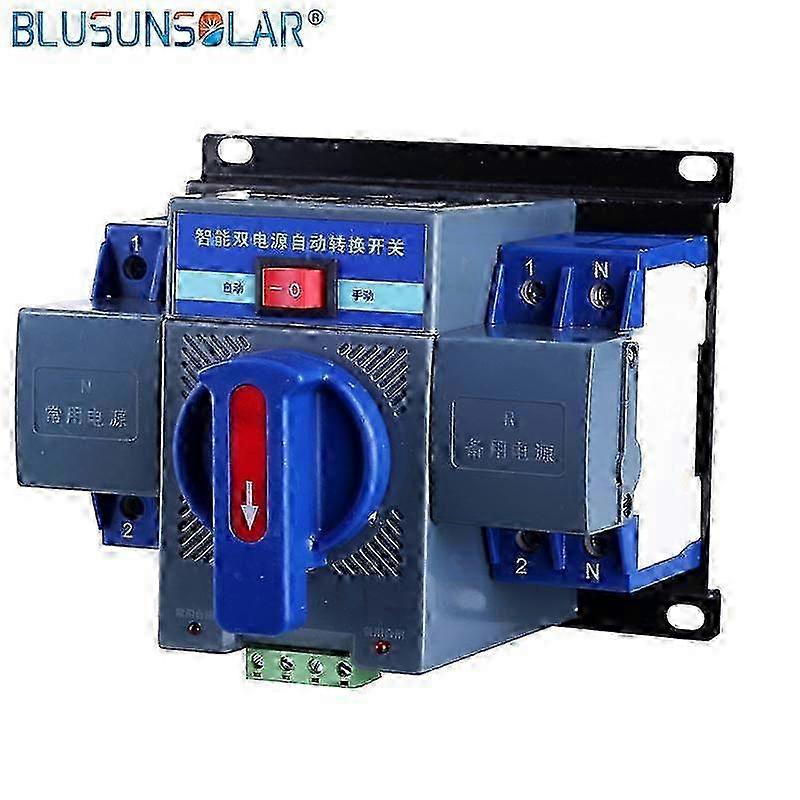 Mini Din Rail 2P 3P 4P ATS Dual Power Automatic Transfer Switch Uninterrupted Power Solar Transfer Switch AC Circuit Breakers