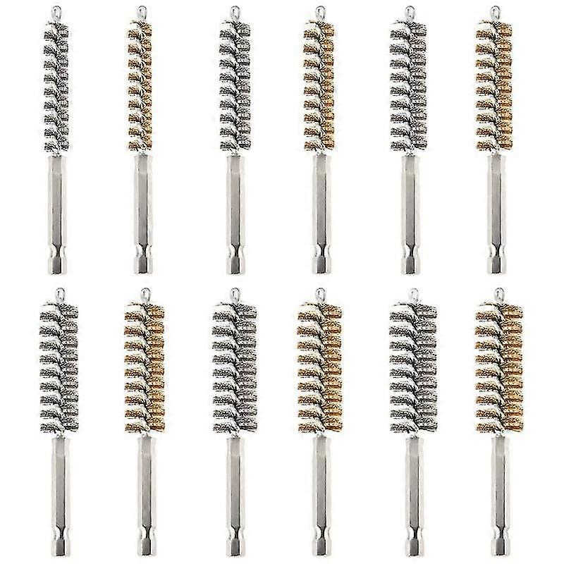 12pcs σύρμα άντεξε βούρτσα καθαρισμού βούρτσα καθαρισμού που σύρμα από ανοξείδωτο χάλυβα στριφτή βούρτσα για το τρυπάνι Im