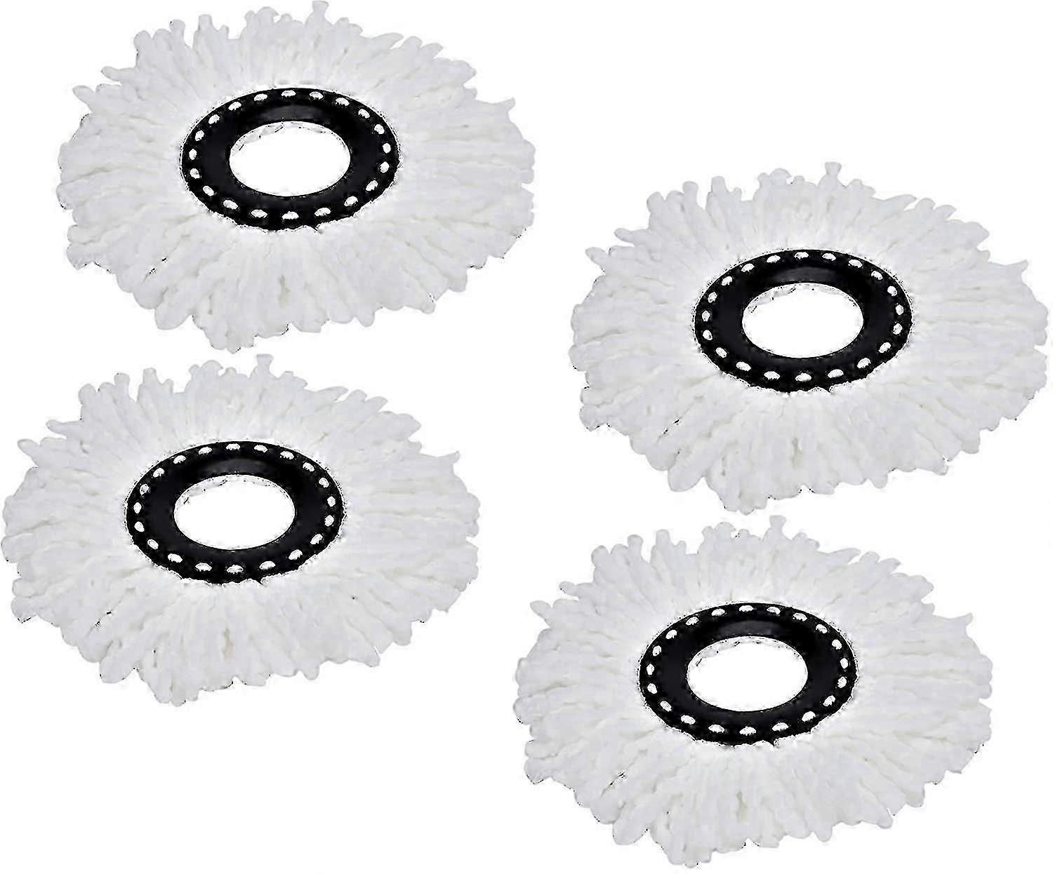 4 Replacement Mop Heads Compatible with Most Standard Mops for Effective Cleaning