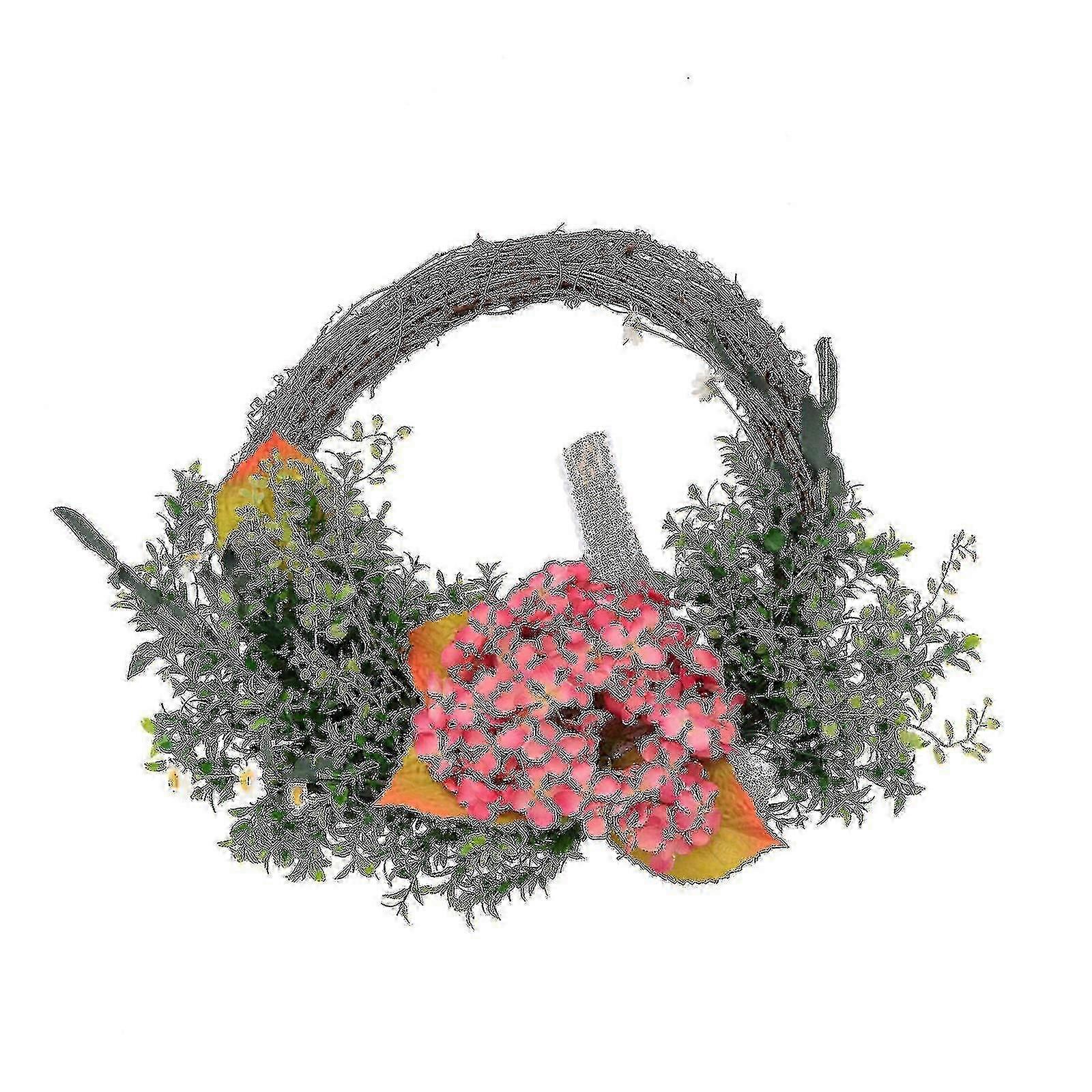 1pcクリスマスリースドアハンギングガーランド装飾リースペンダントランダムスタイル用