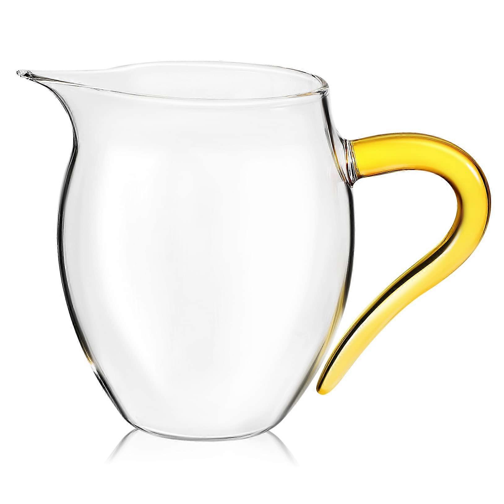 Glass Teapot Pitcher with Handle Heat Resistant Borosilicate for Loose Leaf Tea and Afternoon Serving