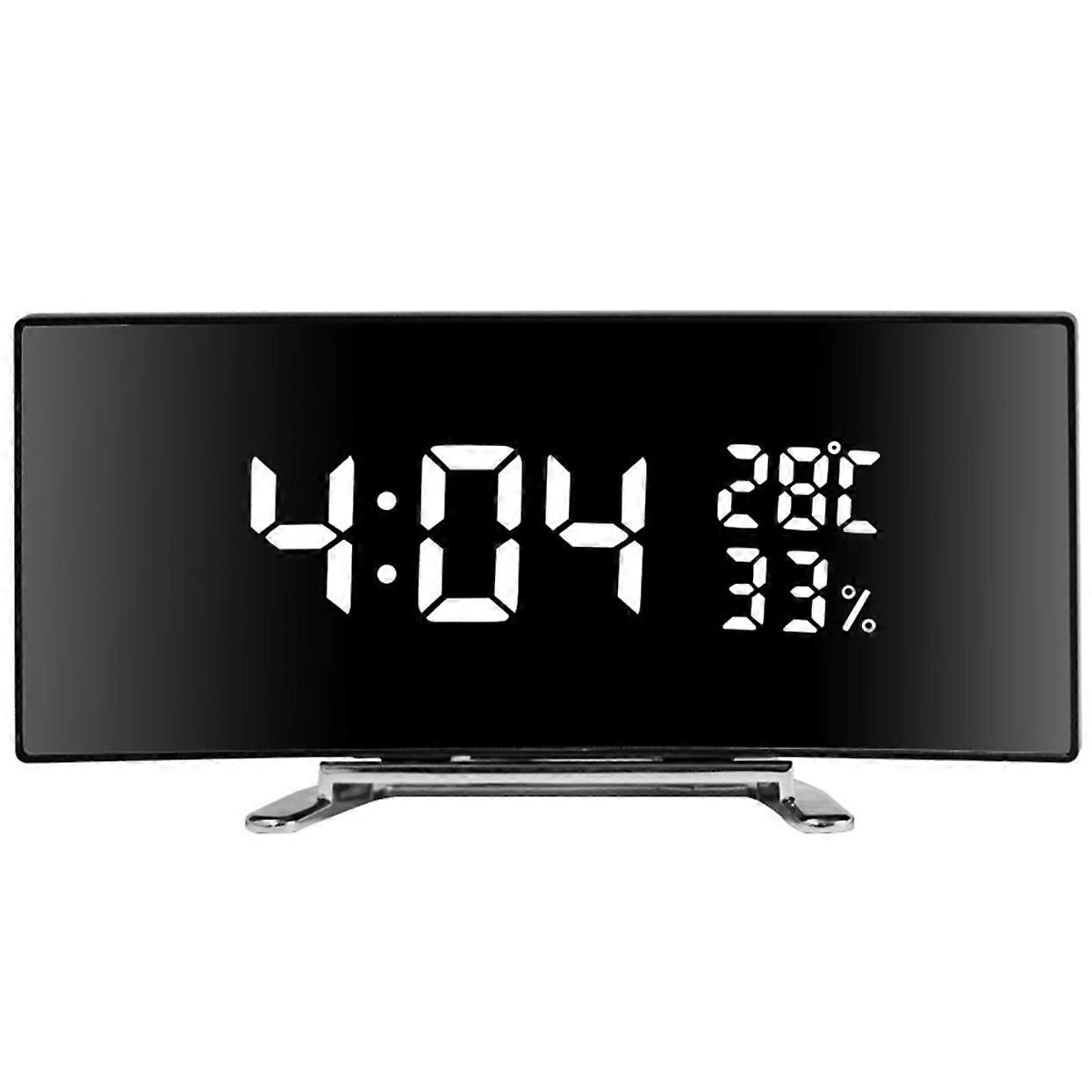 Multifunctional Intelligent Digital Mirror Clock Desk Clock Large Screen Display Silent Sleep Electronic Clock for Home Adults Gifts