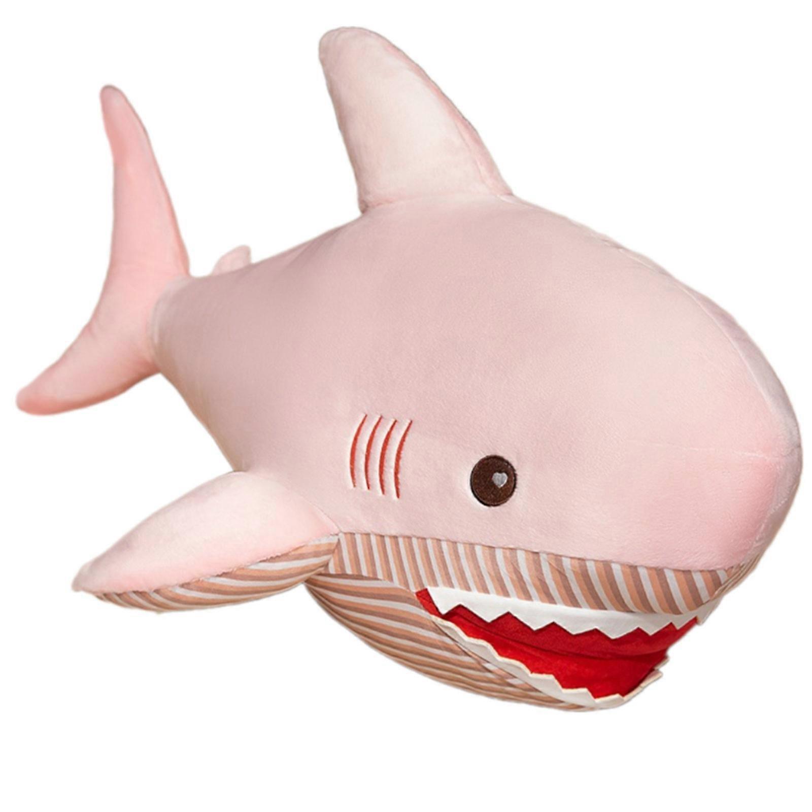 Enormous Shark Themed Reading Pillow Multiple Functional Back Support Game Rest  Pink