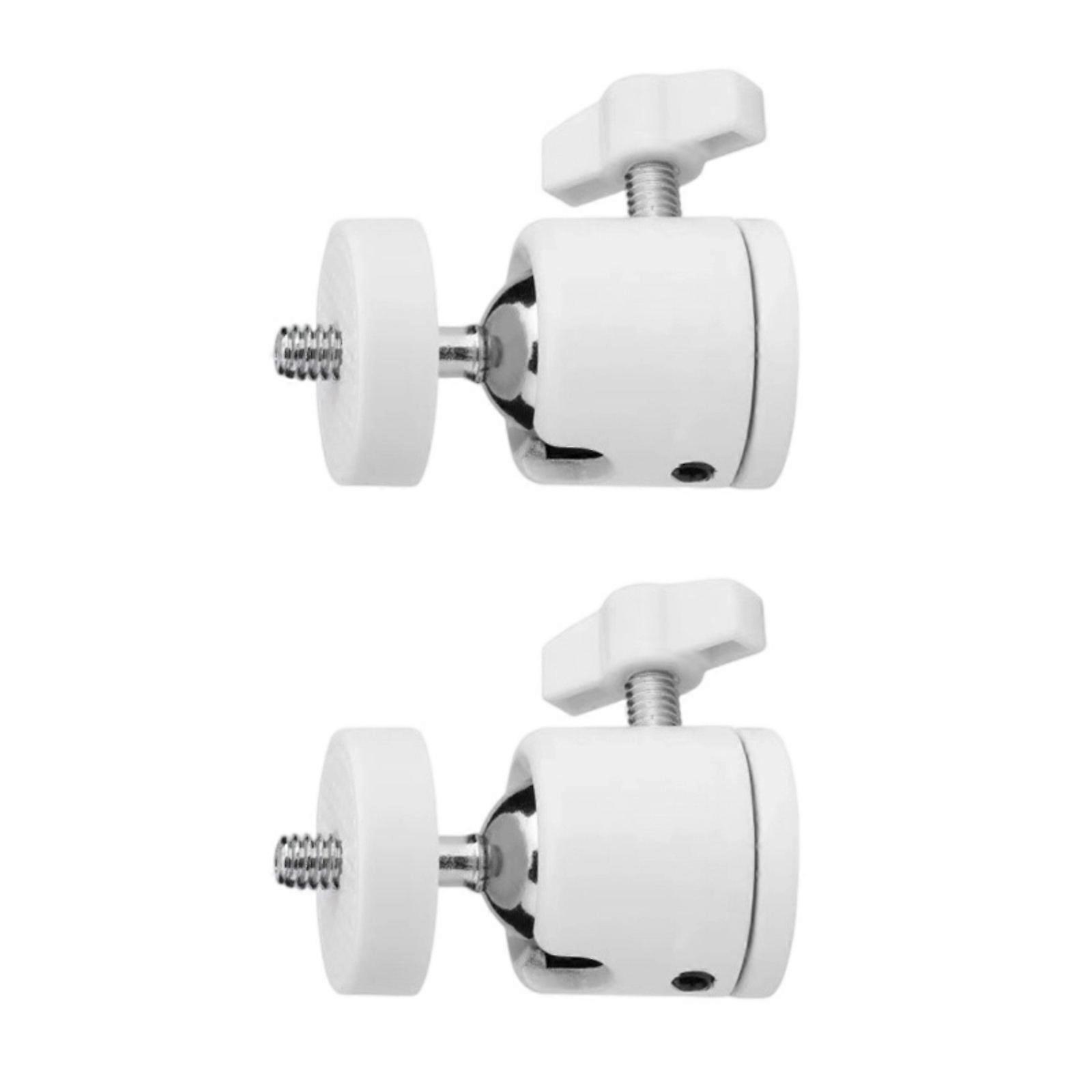 Heavy Duty Metal Camera Adapter 1/4 Inch Thread 360 Degree Rotating Compact Design Suitable For DSLR Tripod Accessories  White