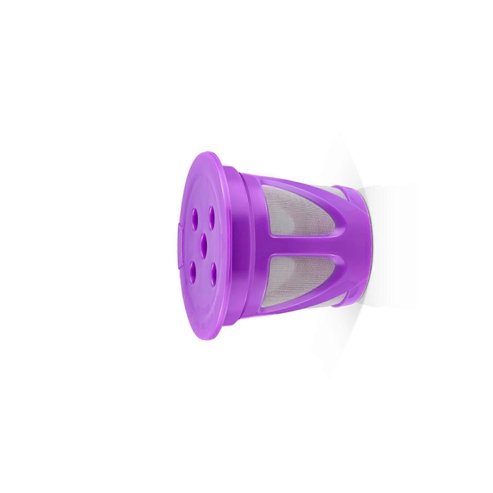 Solid Coffee Pods Efficient Filter with 5 Hole Flows System Dishwasher Safe Meshes Basket For Cup Machines  Purple