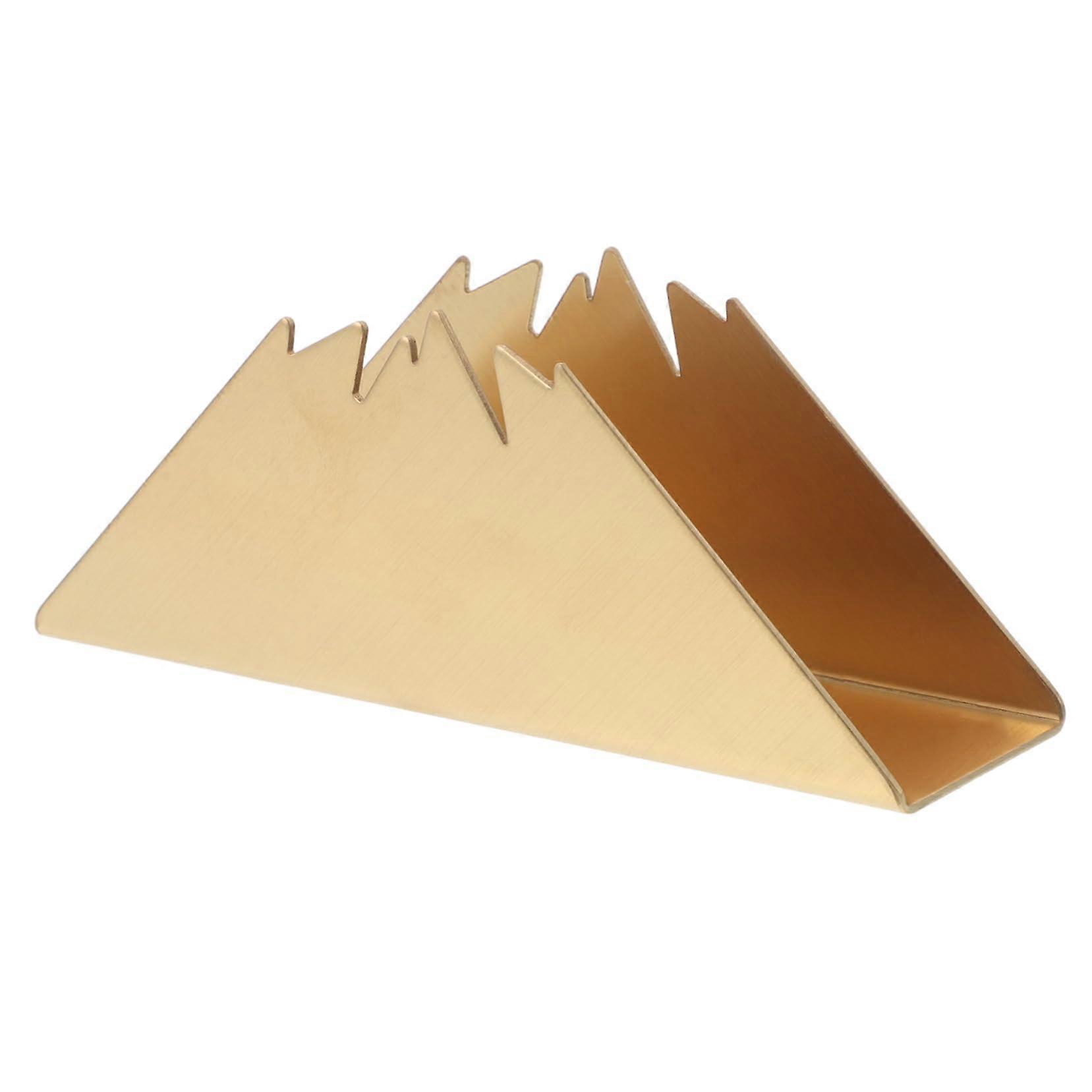 Stainless Steel Paper Towel Holder with Golden Finish for Restaurant Tabletop Tissue Storage