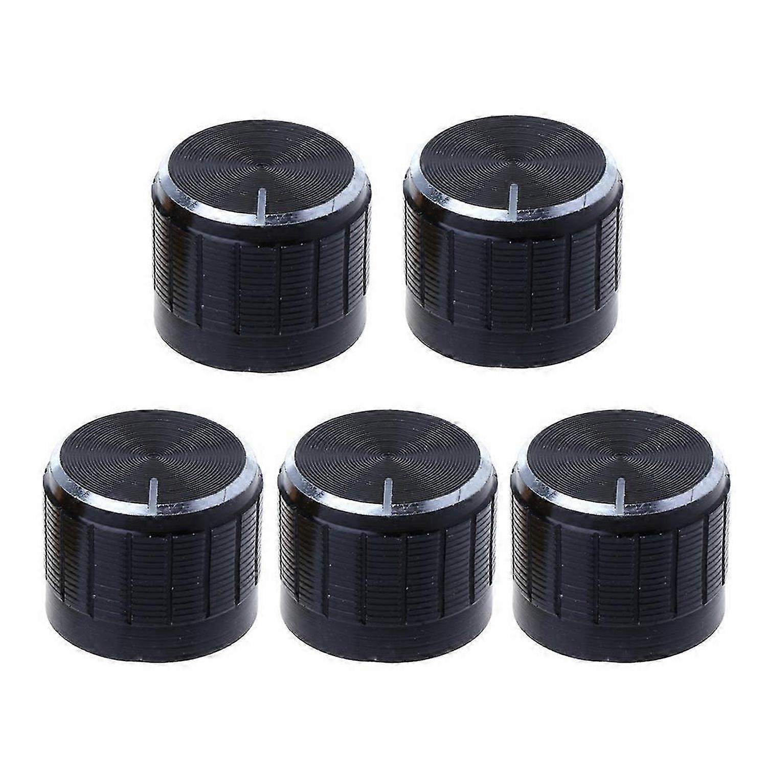 5 Pcs Aluminum Rotary Control Potentiometer Knob Adjustable Rotate Button
