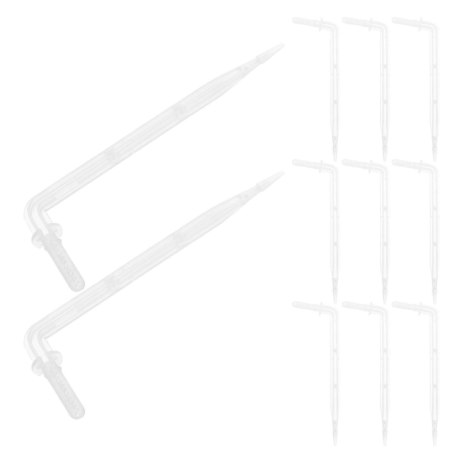 Garden Drip Irrigation System Curved Arrow Drippers 50Pcs Transparent Pom Emitters