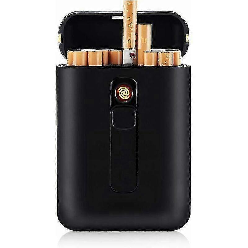 Cigarette Case With Lighter Cigarettes Box 20 Pcs Regular Cigarettes Portable King Size Cigarettes Usb Lighters 2 In 1 Rechargeable Flameless Windproo