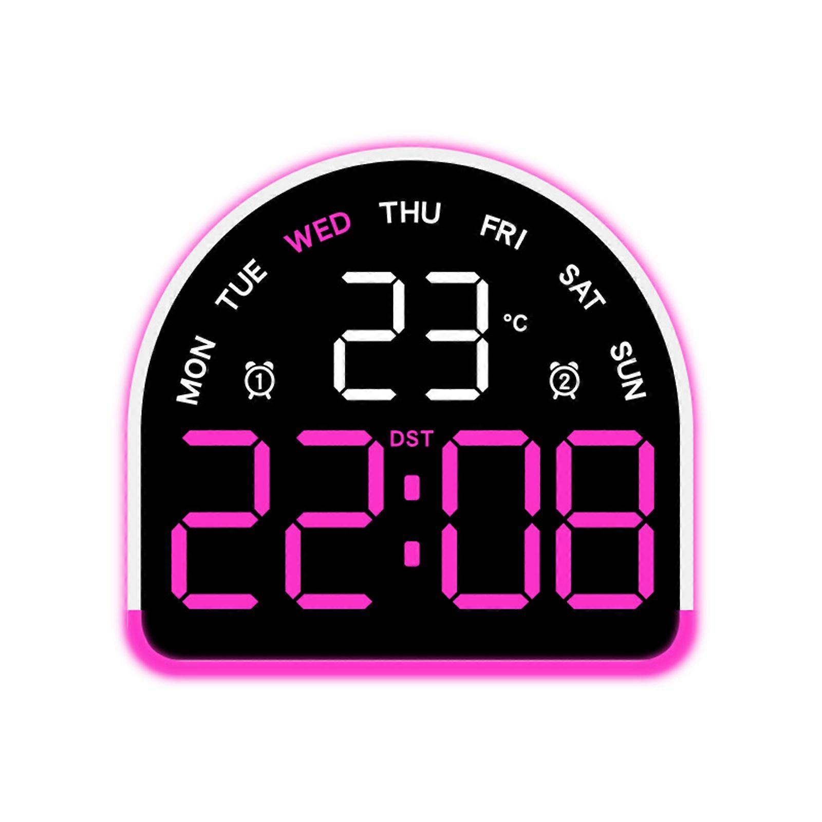 Alarm Clocks for Bedroom Digital Desk Clock for Bedside Nightstand Digital Alarm Clock with Day of Week Temperature Multicolor