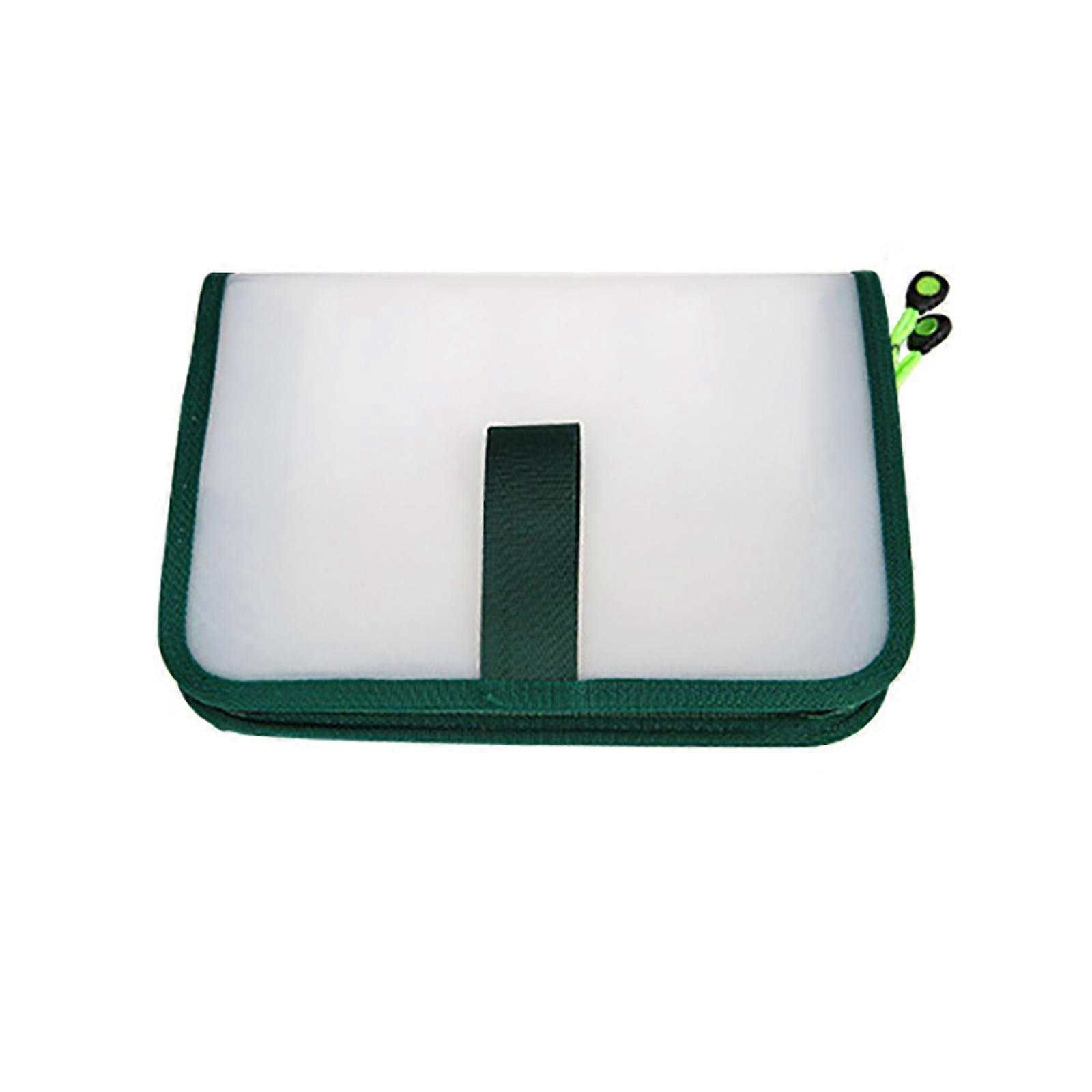 Visual Squid Jigs Lures Hook Tackle Carry Case with Two Way Zippers Clear Fishing Lures Bag for Storing Squid Hook Lures Multicolor