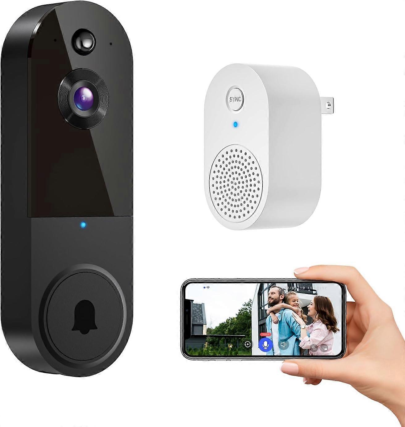 This 1080p HD wireless video doorbell camera supports AI motion detection, two-way calling, night vision, cloud storage, and battery power. It only s