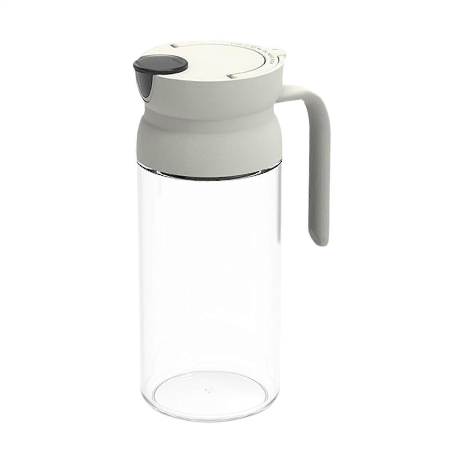 Glass Oil Dispenser with Automatic Cap, LeakProof Vinegar Bottle for Cooking, Baking, Salad Prep