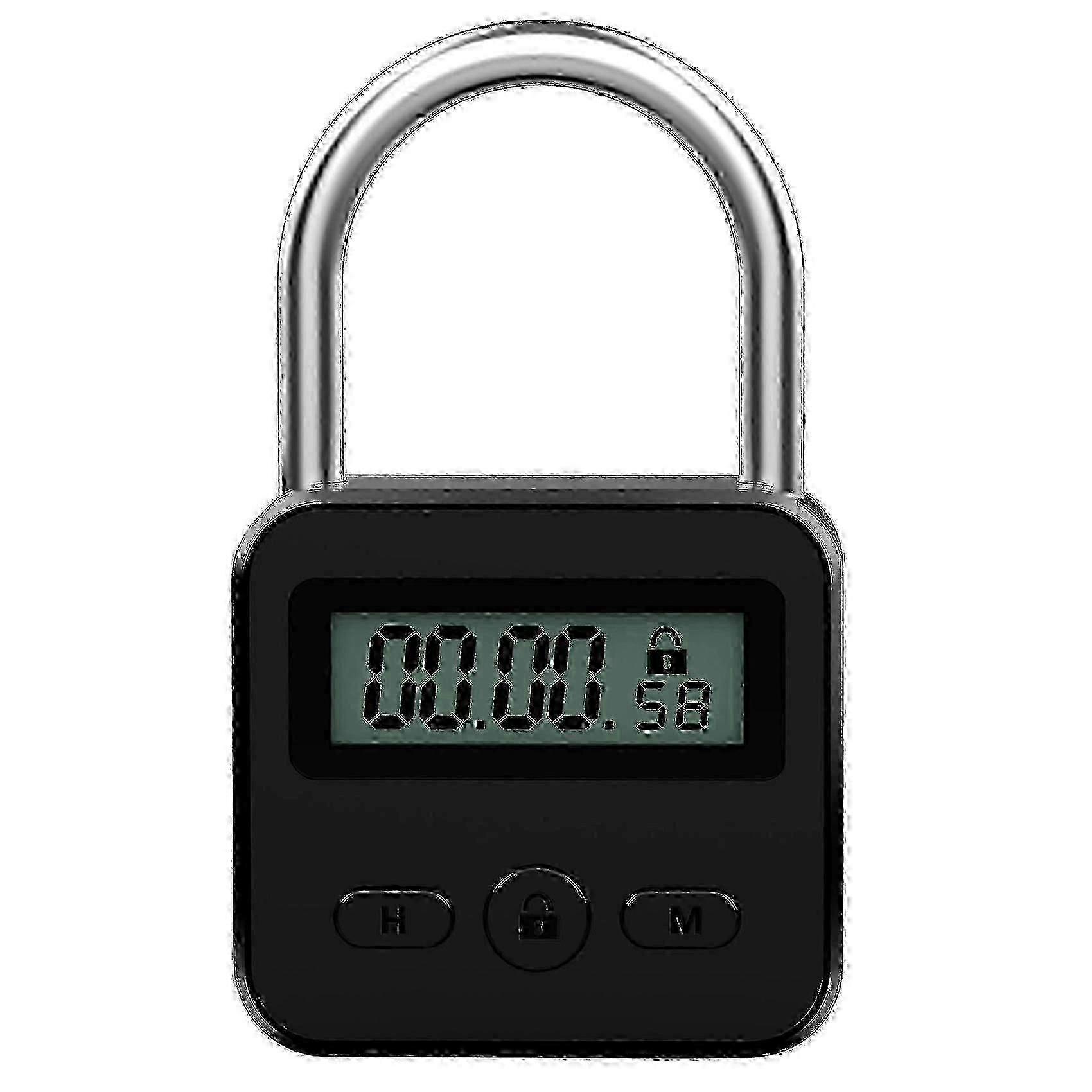 Metal Timer Lock LCD Time 99 Hours Max Timing USB Timer Padlock - KM