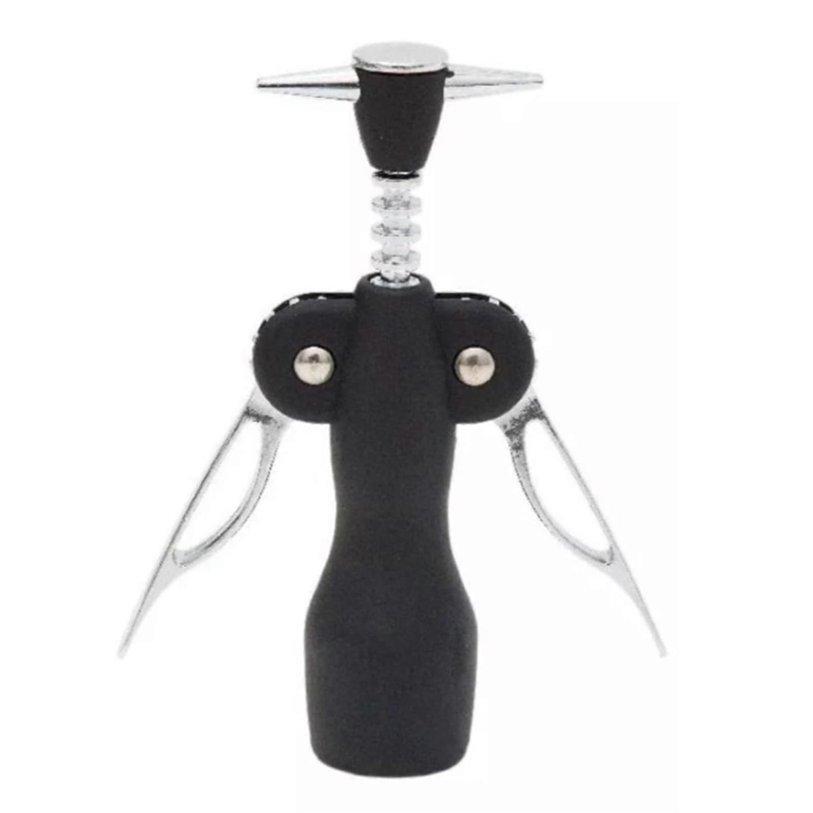 Zinc Alloy Wing Corkscrew Wine Bottle Opener with Ergonomic Large Handle for Seniors and Arthritic Hands