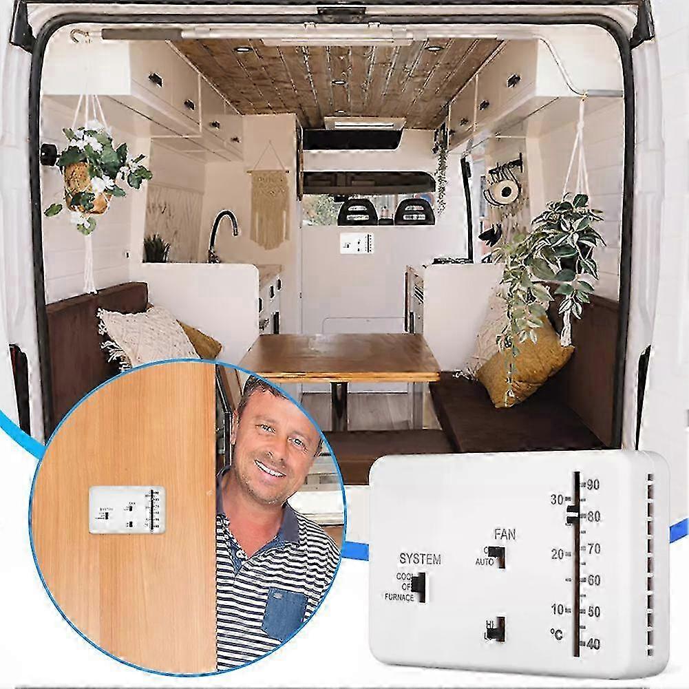 RV Thermostat Plastic RV Analog Thermostat Replacement Heat Cool Camper Kits