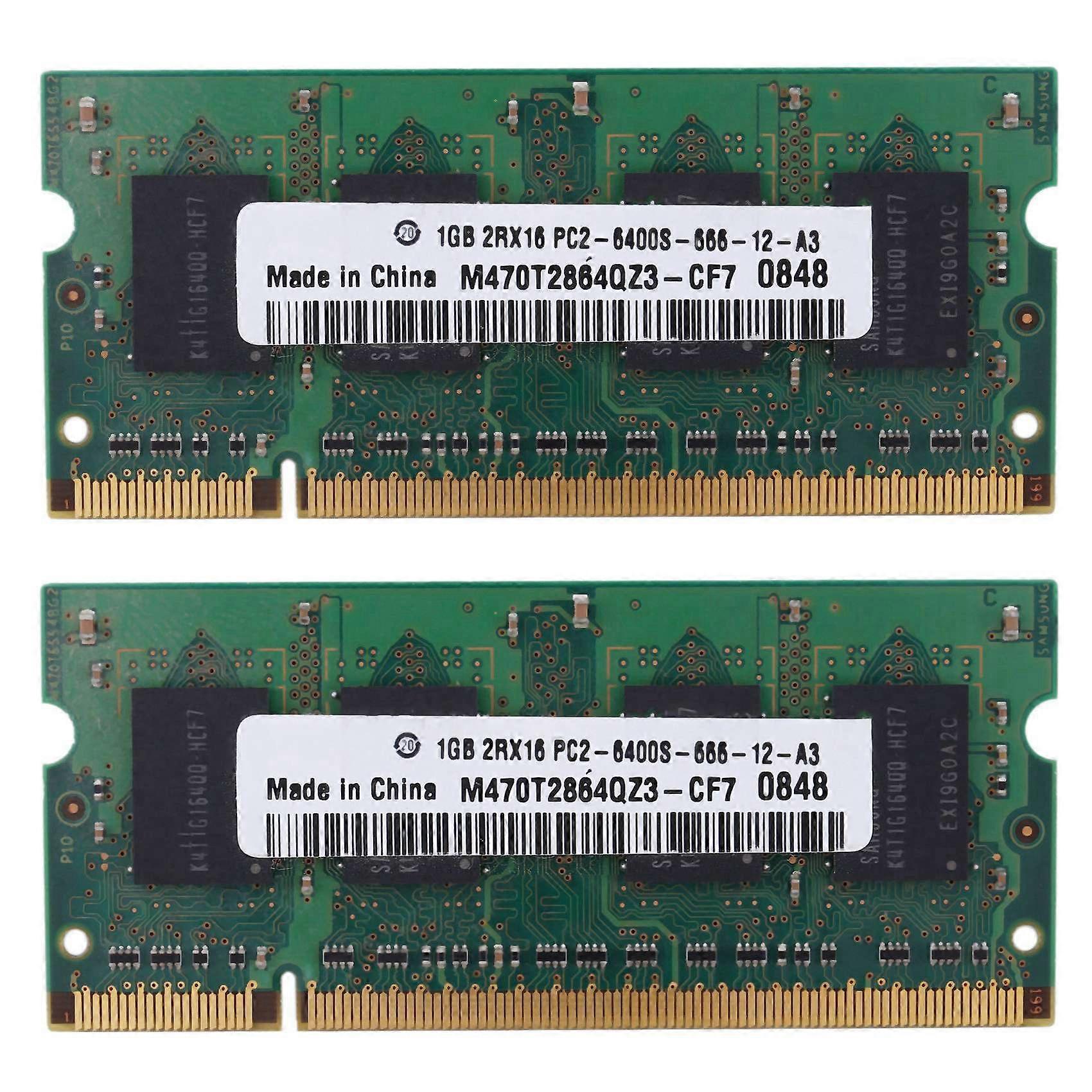 2X DDR2 1GB Notebook RAM Memory 2RX16 800MHZ PC2-6400S 200Pins SODIMM Laptop Memory